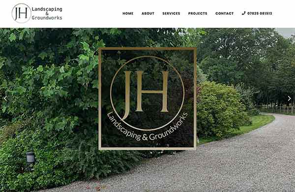 JH Landscaping Kendal website homepage web design Preston by primal42