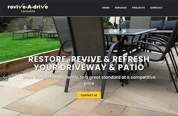 Revive a Drive website homepage build web design Preston by primal42
