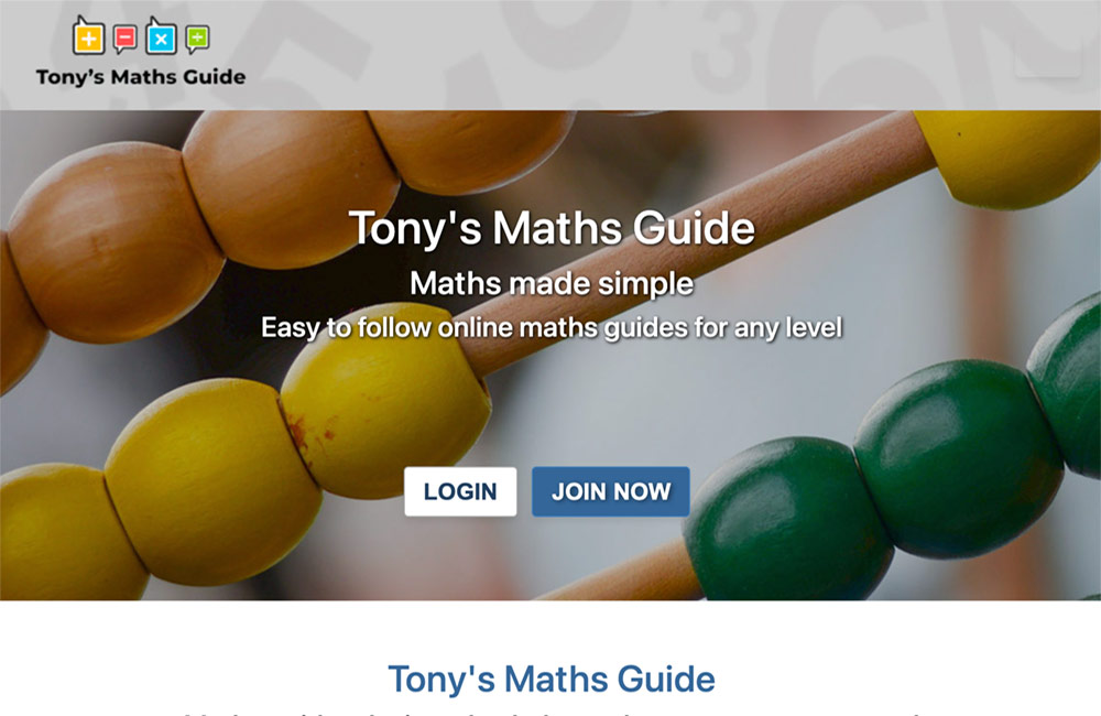 Primal42 Tonys maths guide website build