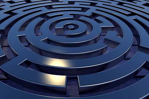 Common SEO myths depicted as a maze