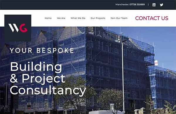 WG Property website homepage web design Bolton by primal42